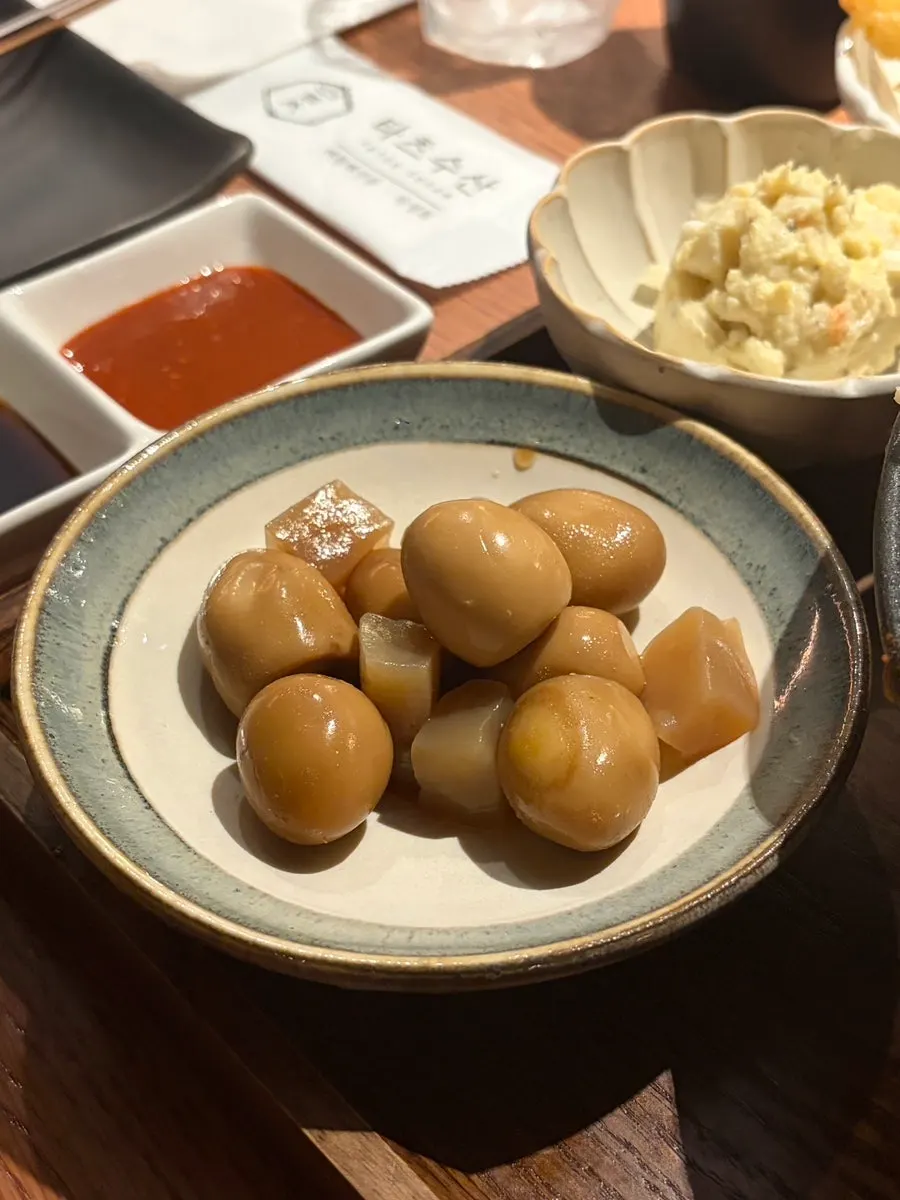 Potato salad served as a basic side dish
