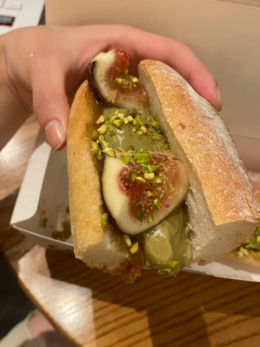 Inside view showing house-made tofu cream and fig jam