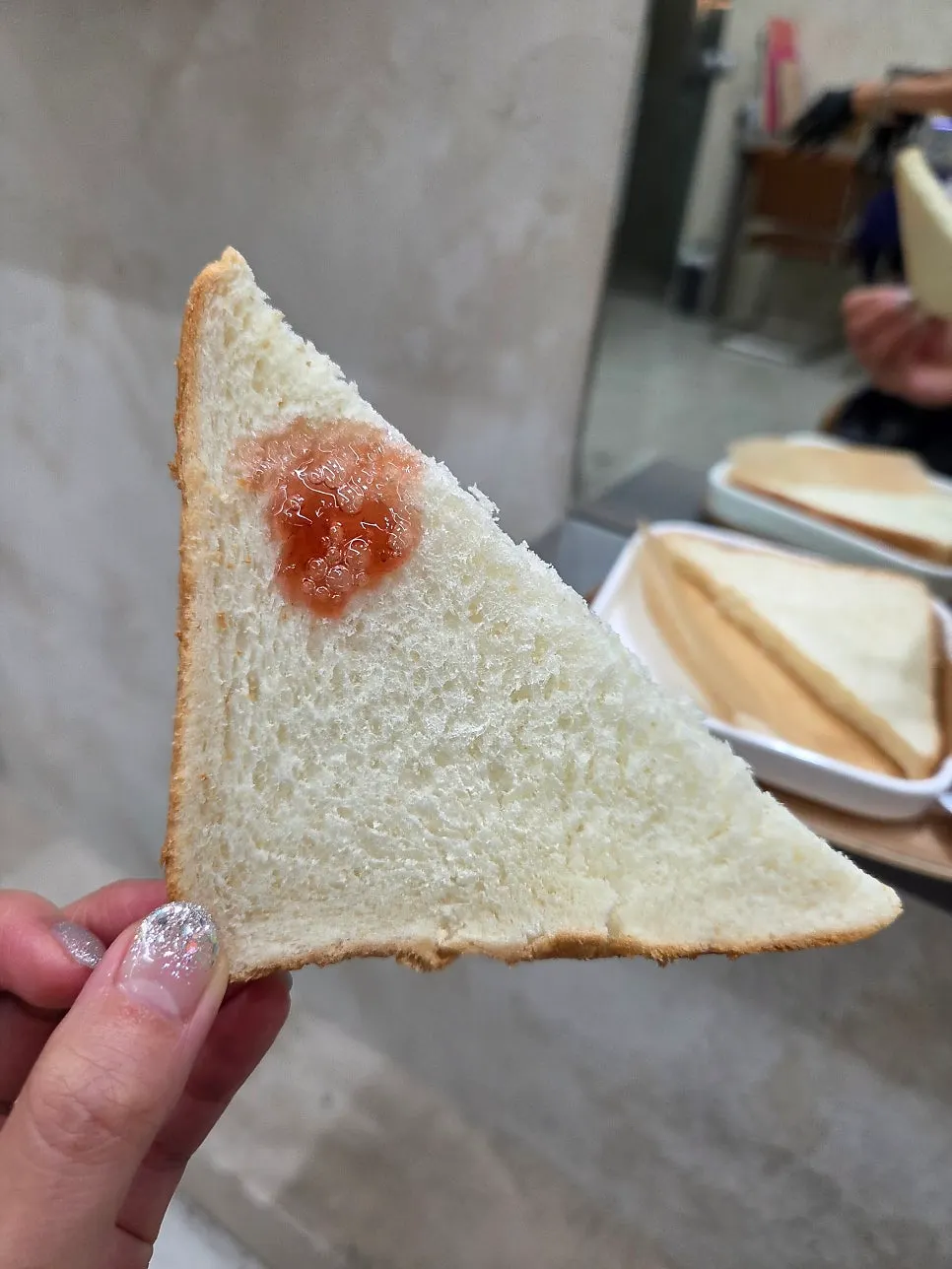 Toast and drink provided at the salon