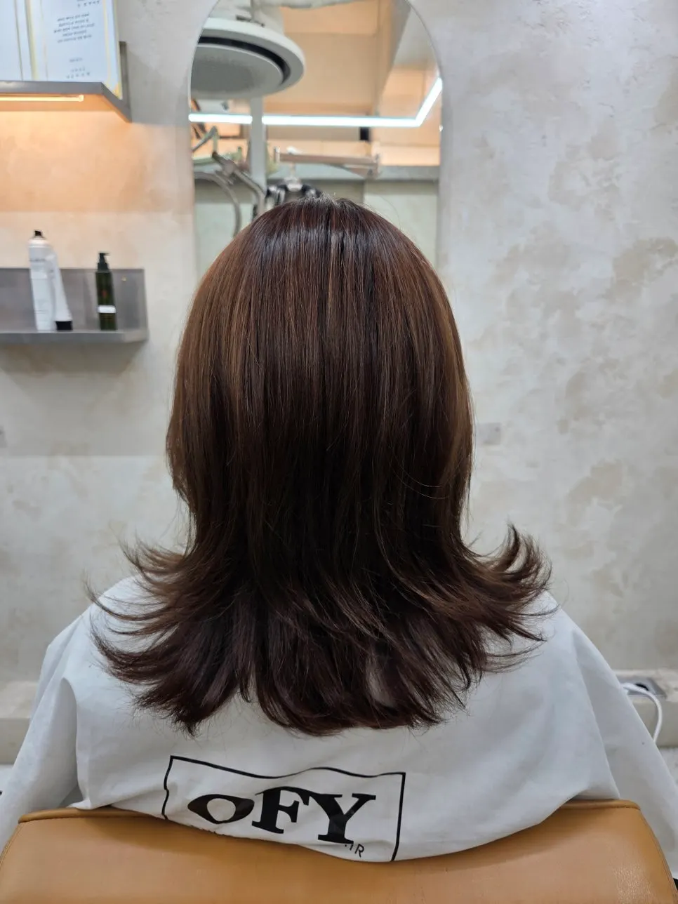 Clean, finished hair after coloring