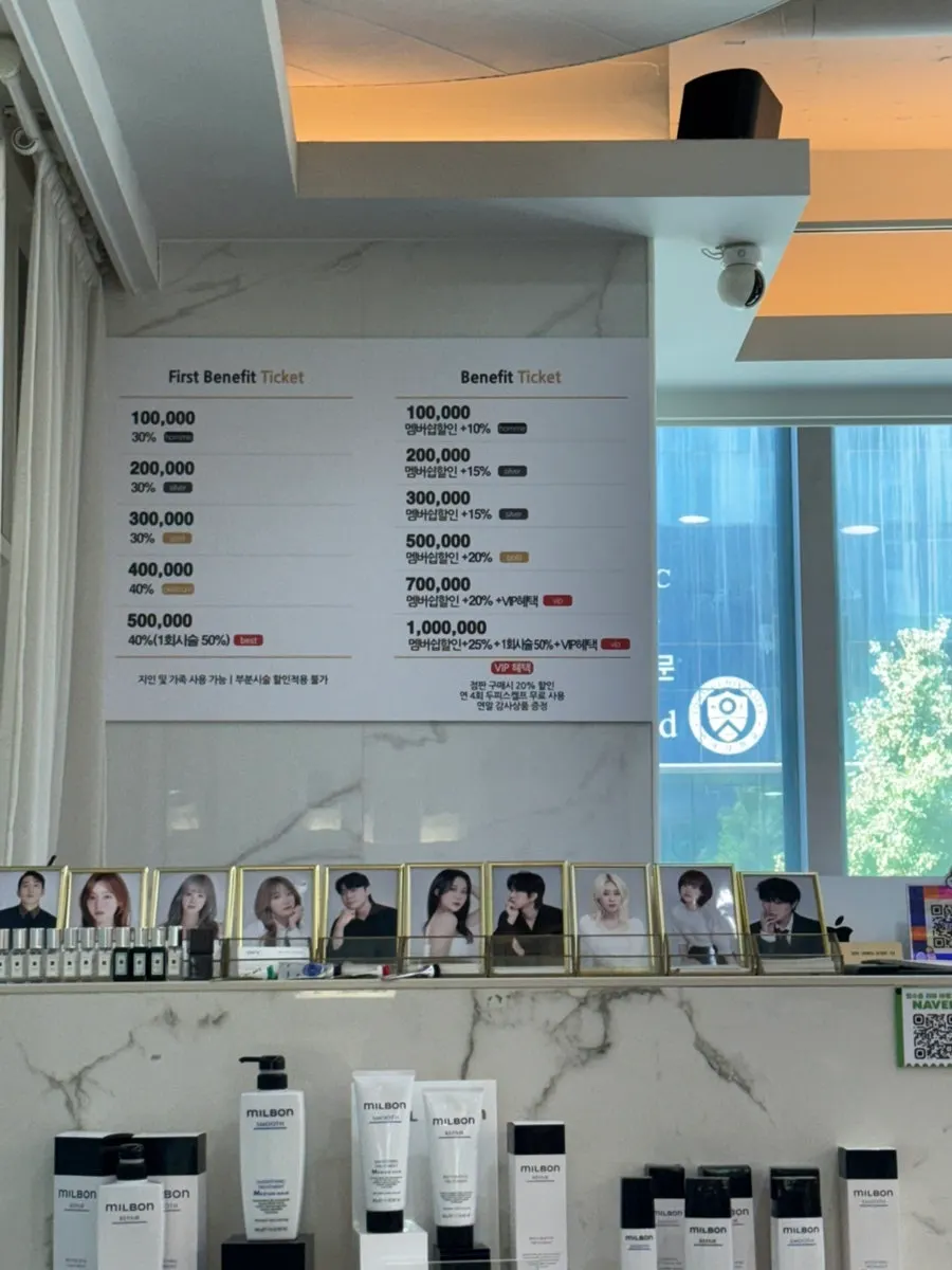 Information about the hair salon location and parking
