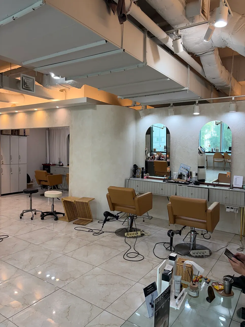 A wide, cleanly organized treatment space