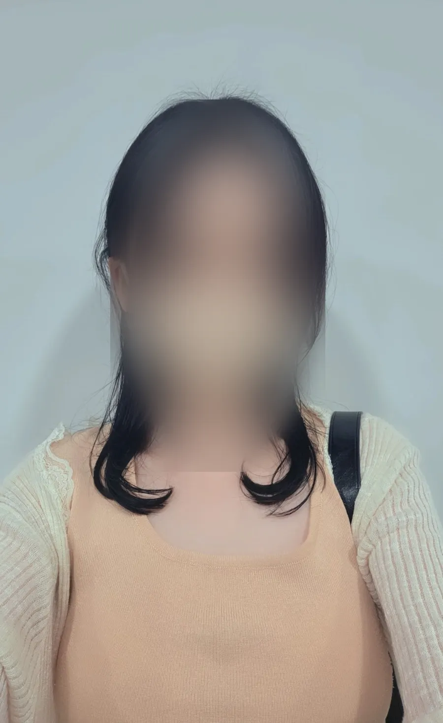 레이어드컷 씨컬펌 완성된 전체 스타일
