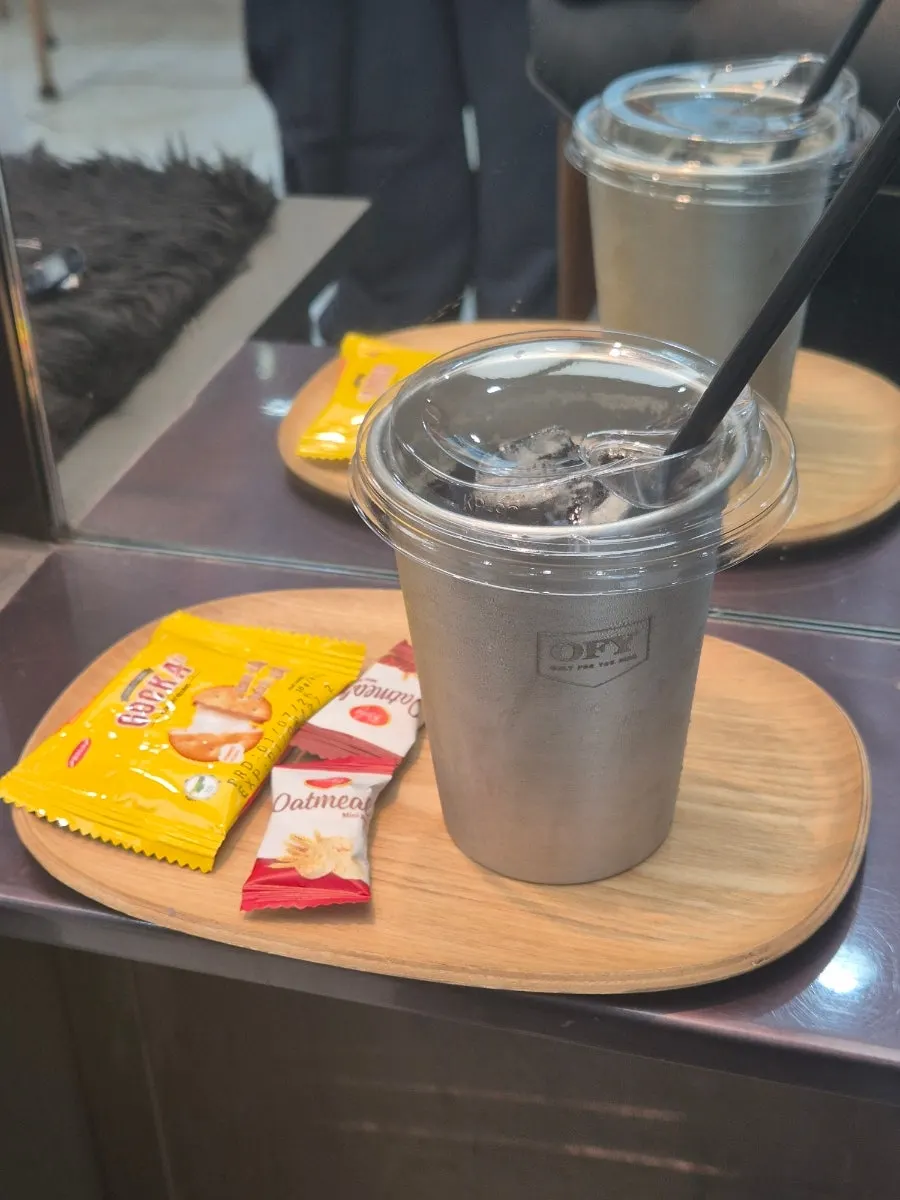 Drink and snack provided during the treatment
