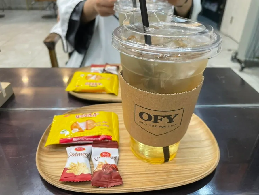 Cookie and tea corner offered during the service