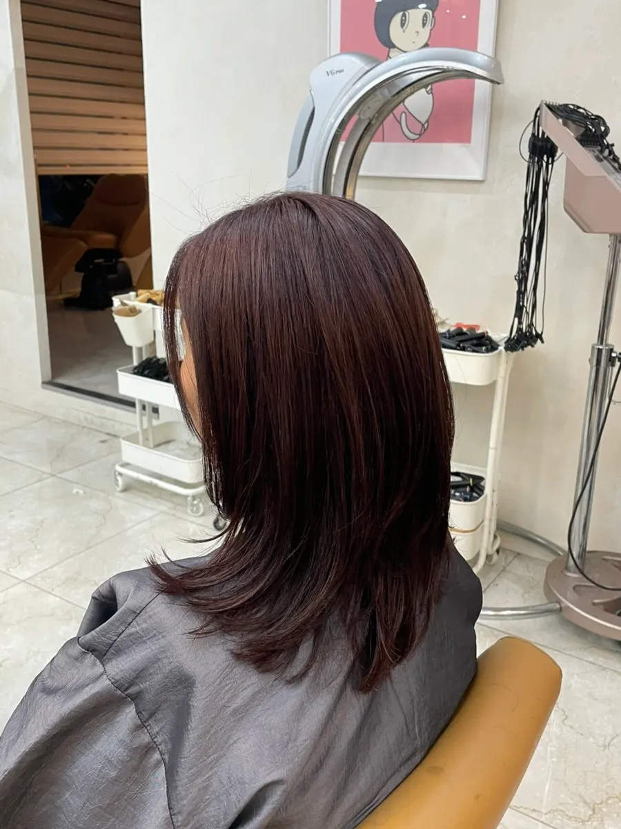 Side view showing balance after the cut