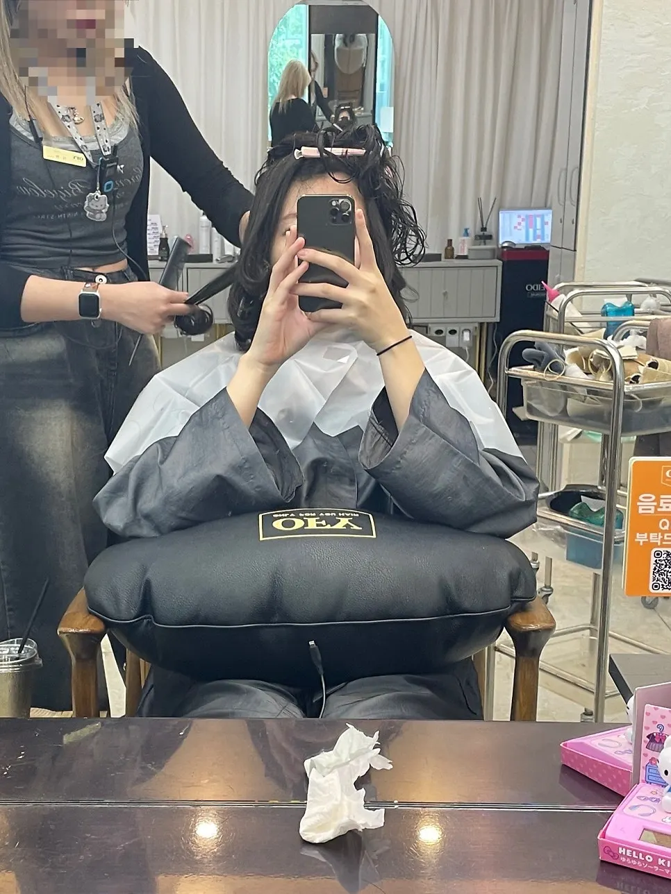 Rods rolled and connected to the perm machine
