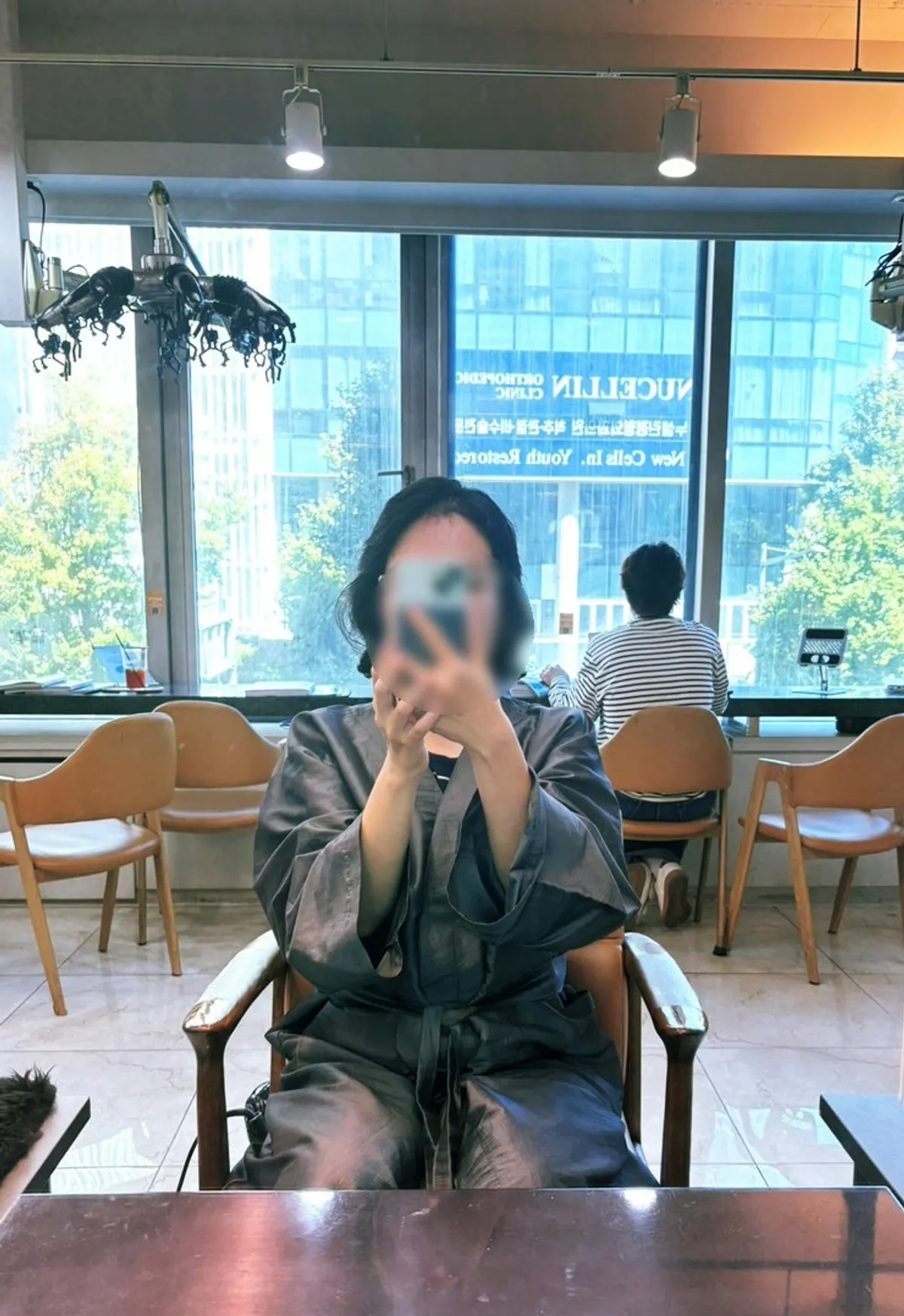 頭皮クリニックとドライを終えたヘアスタイル