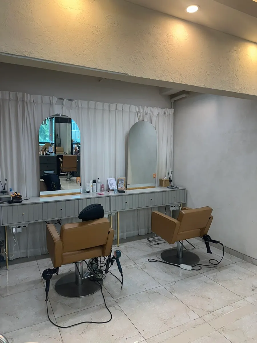 Calm-mood interior of the hair salon