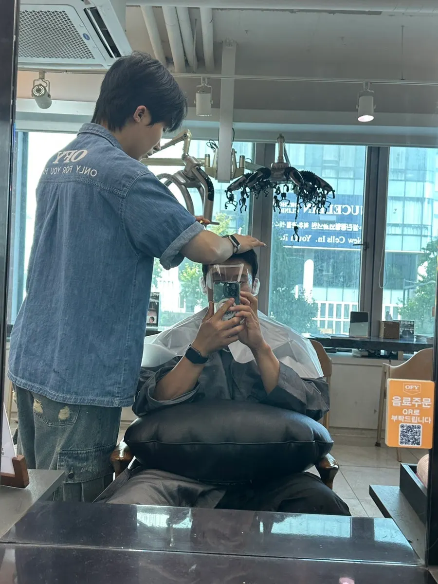 Hair during the bleaching process
