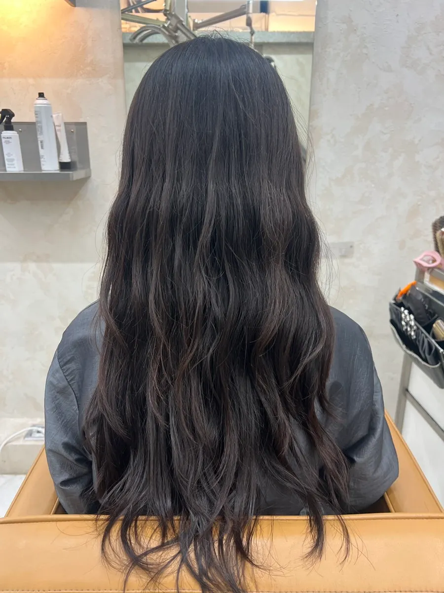 클리닉 후 차분하게 내려온 머릿결