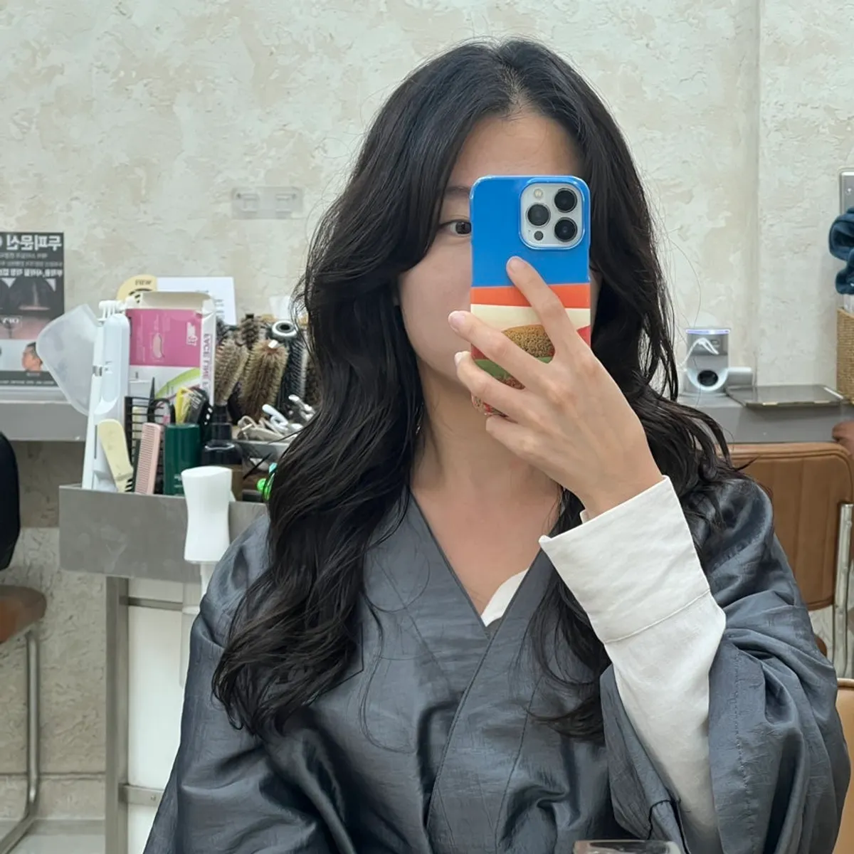 밀본 리페어 클리닉 후 정돈된 머릿결