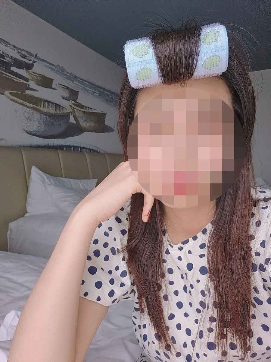 샴푸 후 완성된 애쉬빛 톤다운 컬러