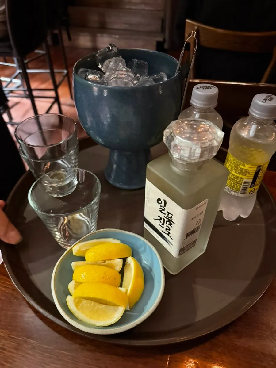 한남타츠 일품진로 토닉세트 상차림