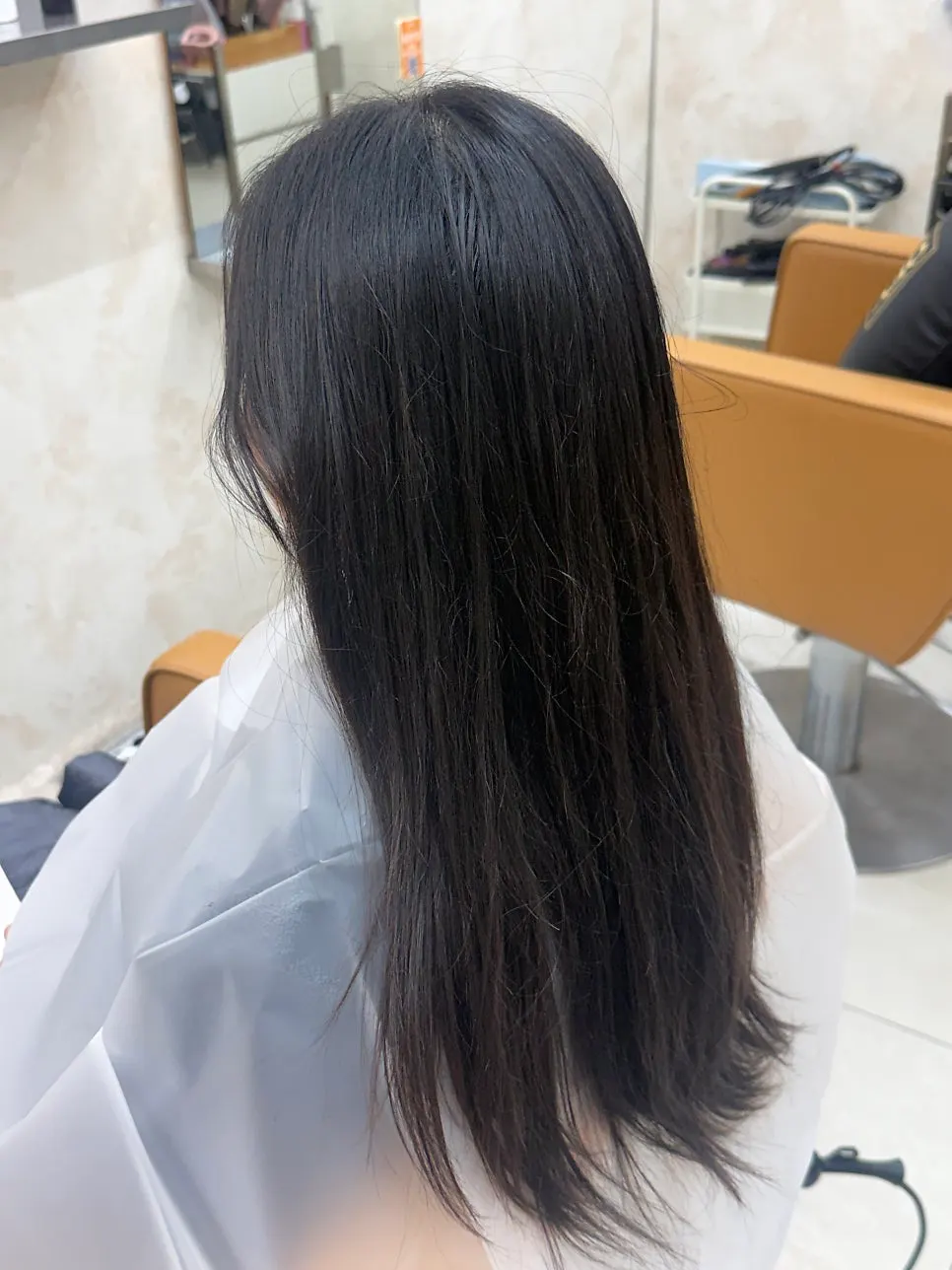 염색 전 모발 끝부분 상태