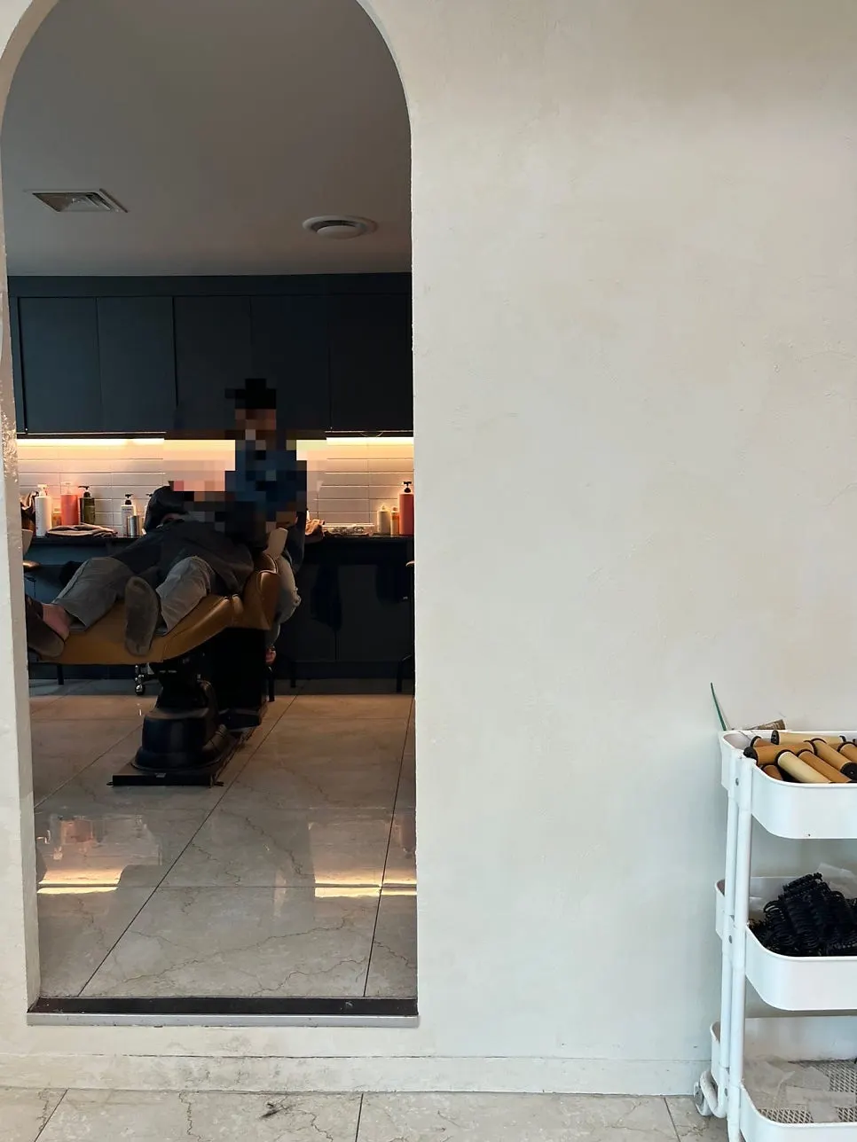 헤어숍 샴푸실