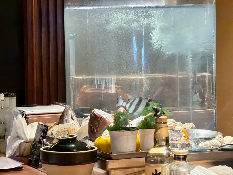 Japanese dishes and garnish selection
