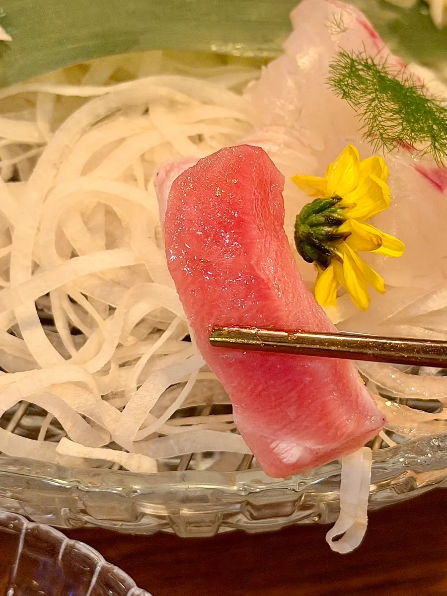 Aged sashimi set selection