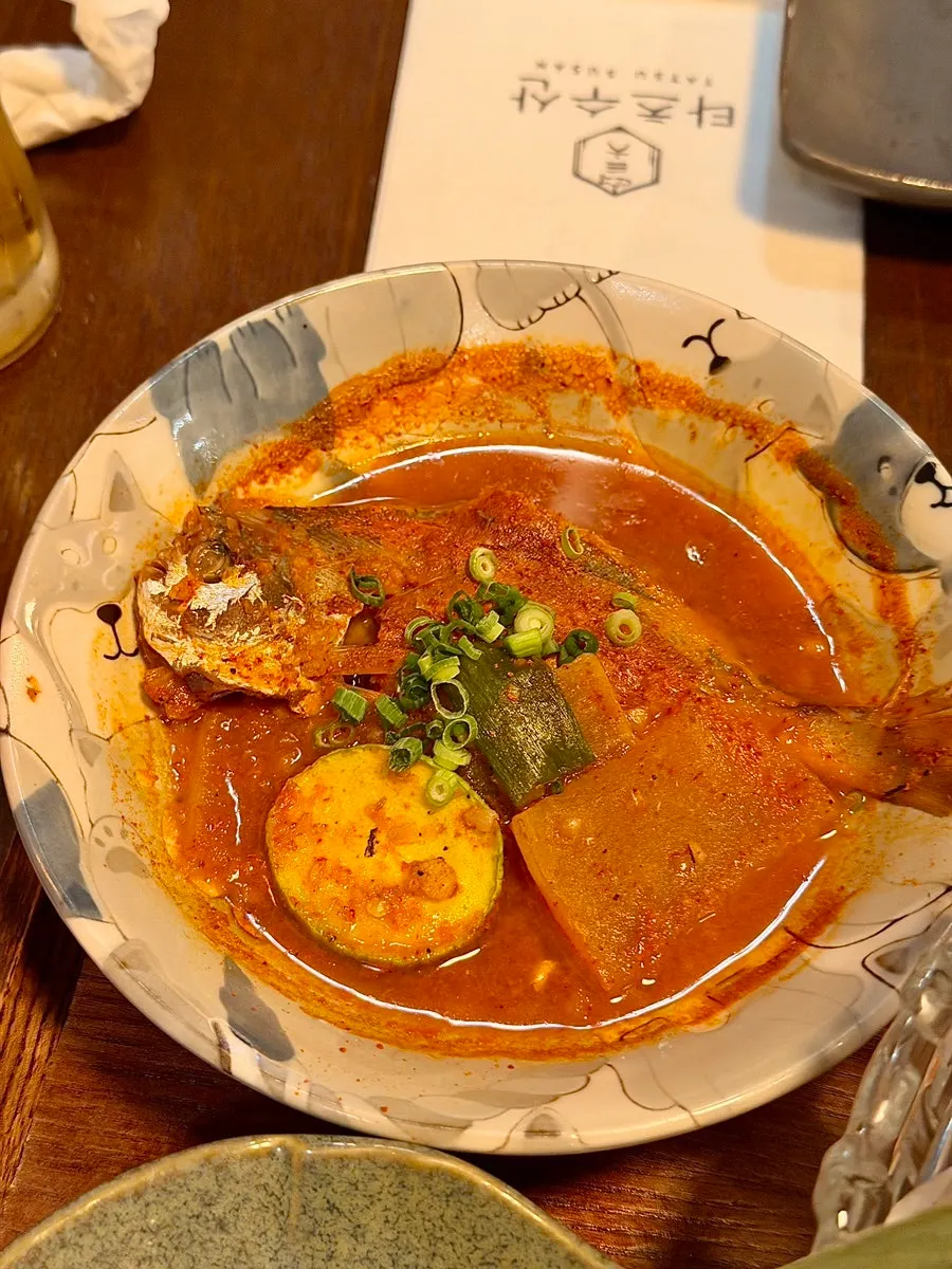 Braised fish included in the set