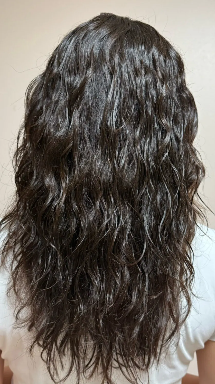 Natural vintage perm one week later