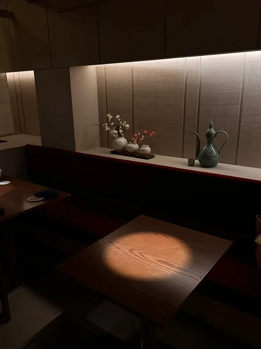 Hanuk's interior showcasing Korean aesthetics