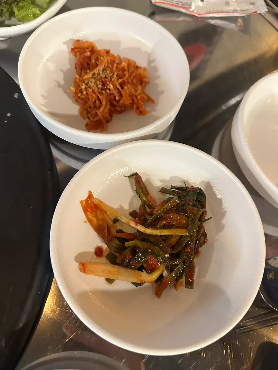 한판집 밑반찬 클로즈업