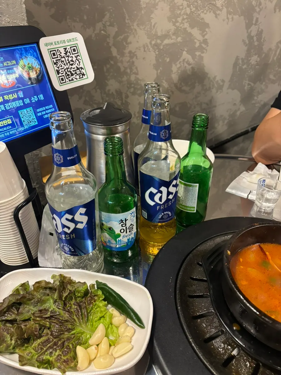 Savory doenjang stew ordered to finish the meal