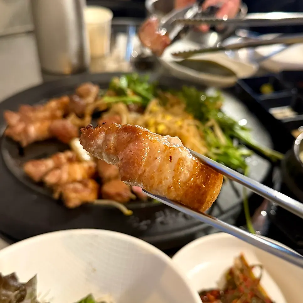 Pork belly grilled to just the right doneness