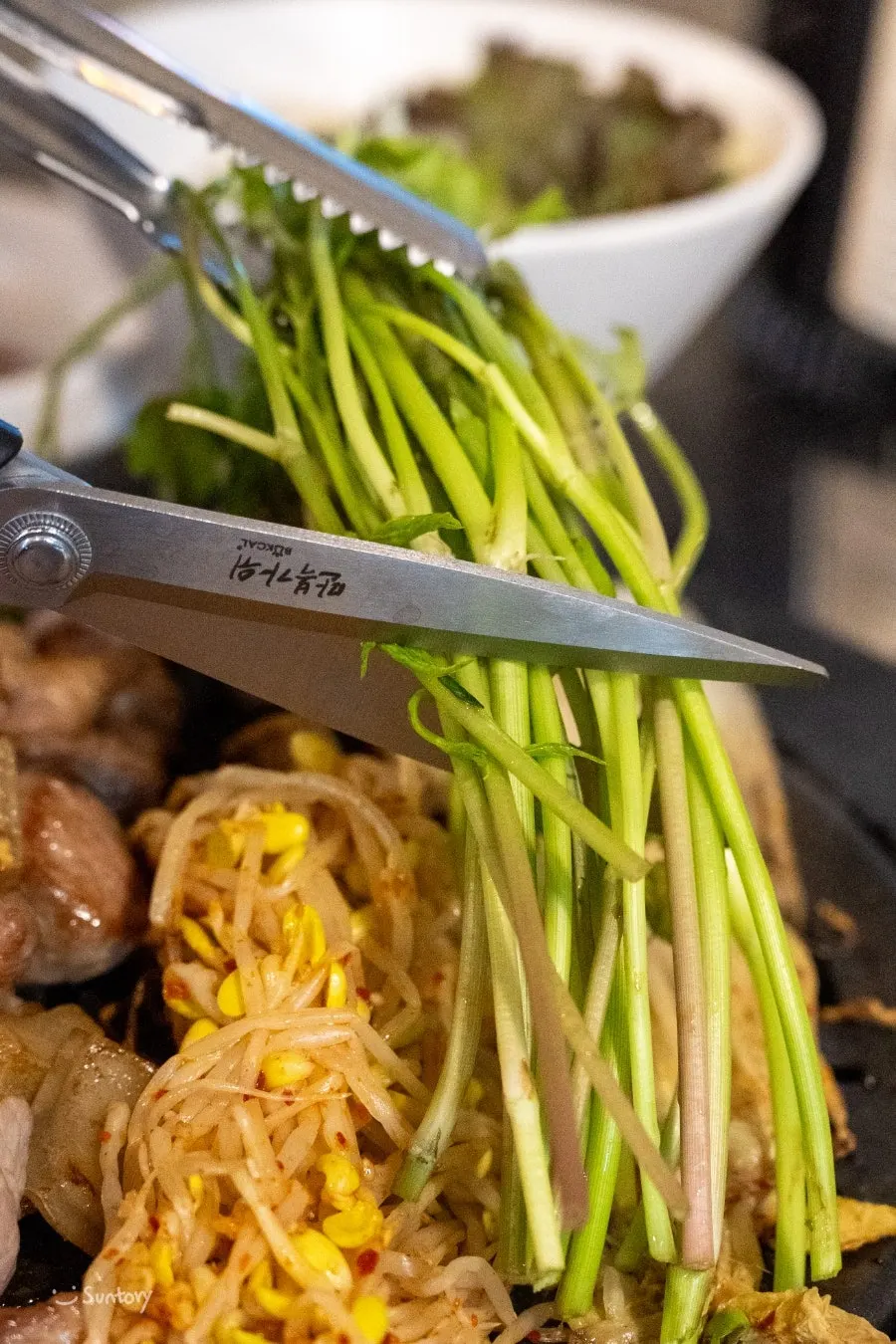 Thick-cut grilled pork shoulder