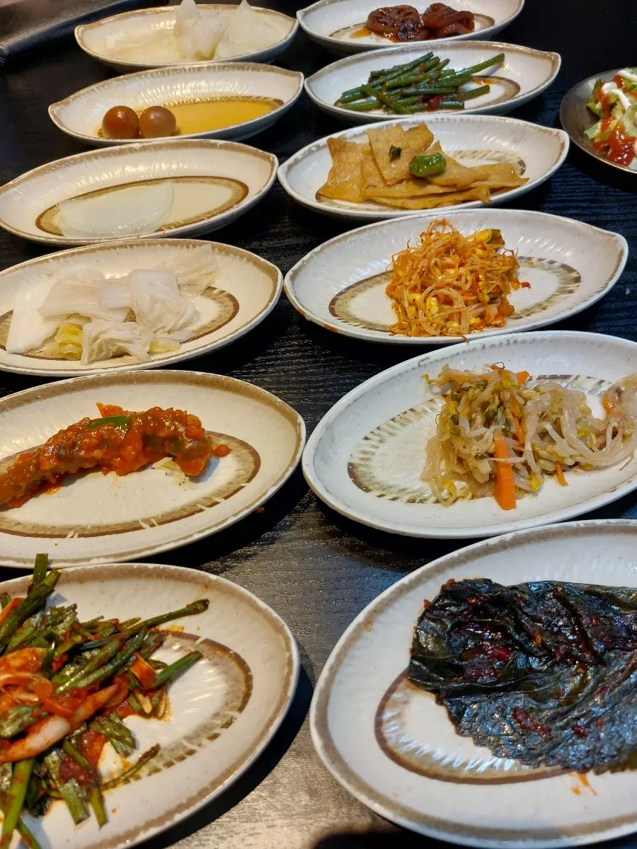 Full set meal served with rice