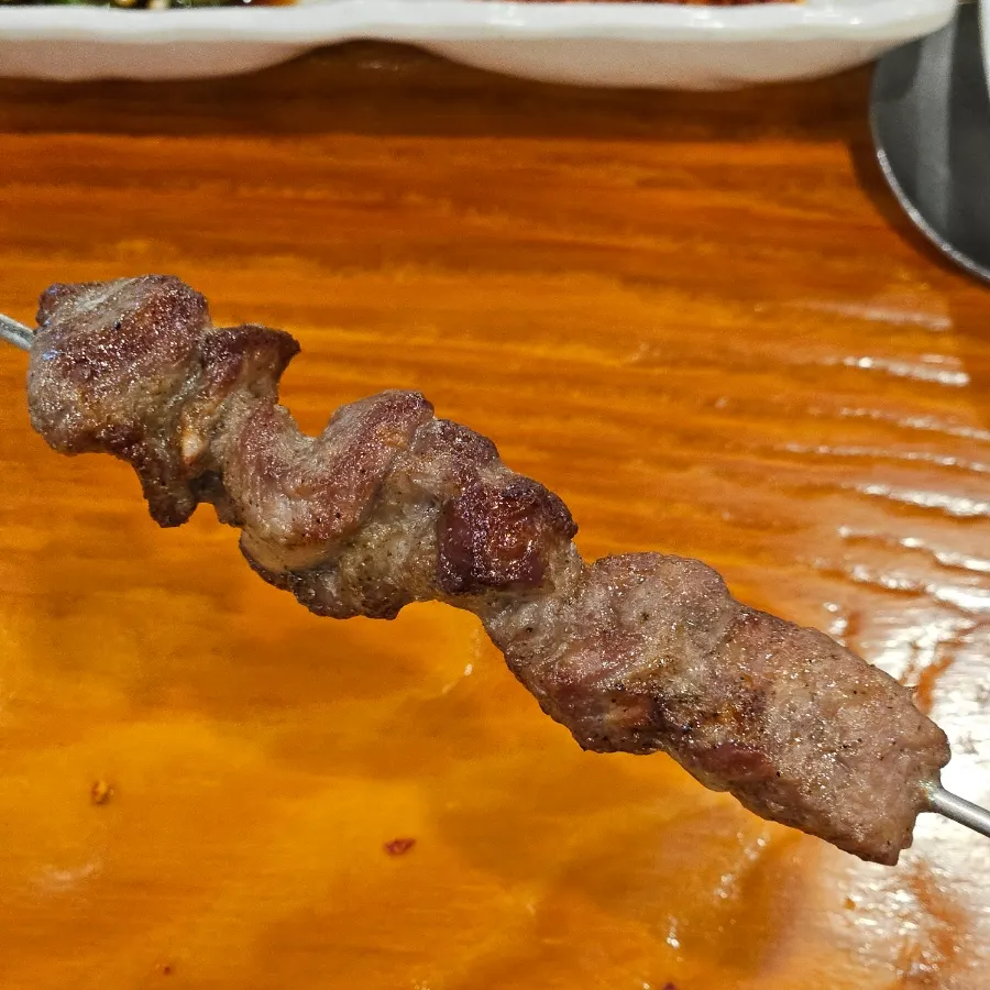 구운 양등심꼬치 클로즈업