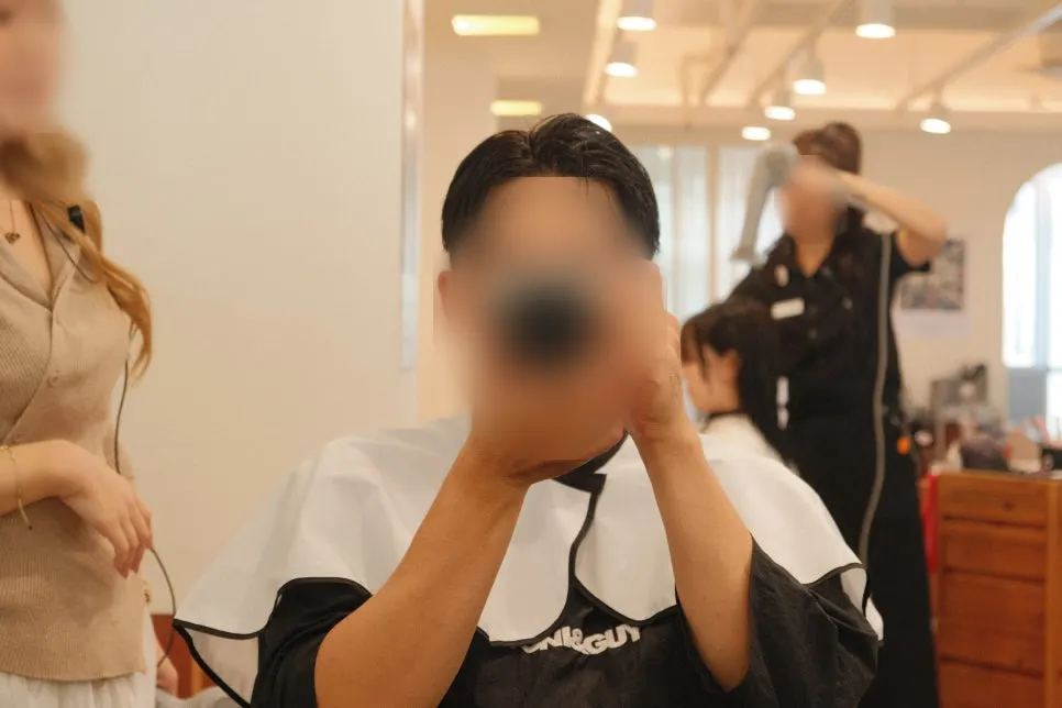 볼륨매직 마무리 단계 모발