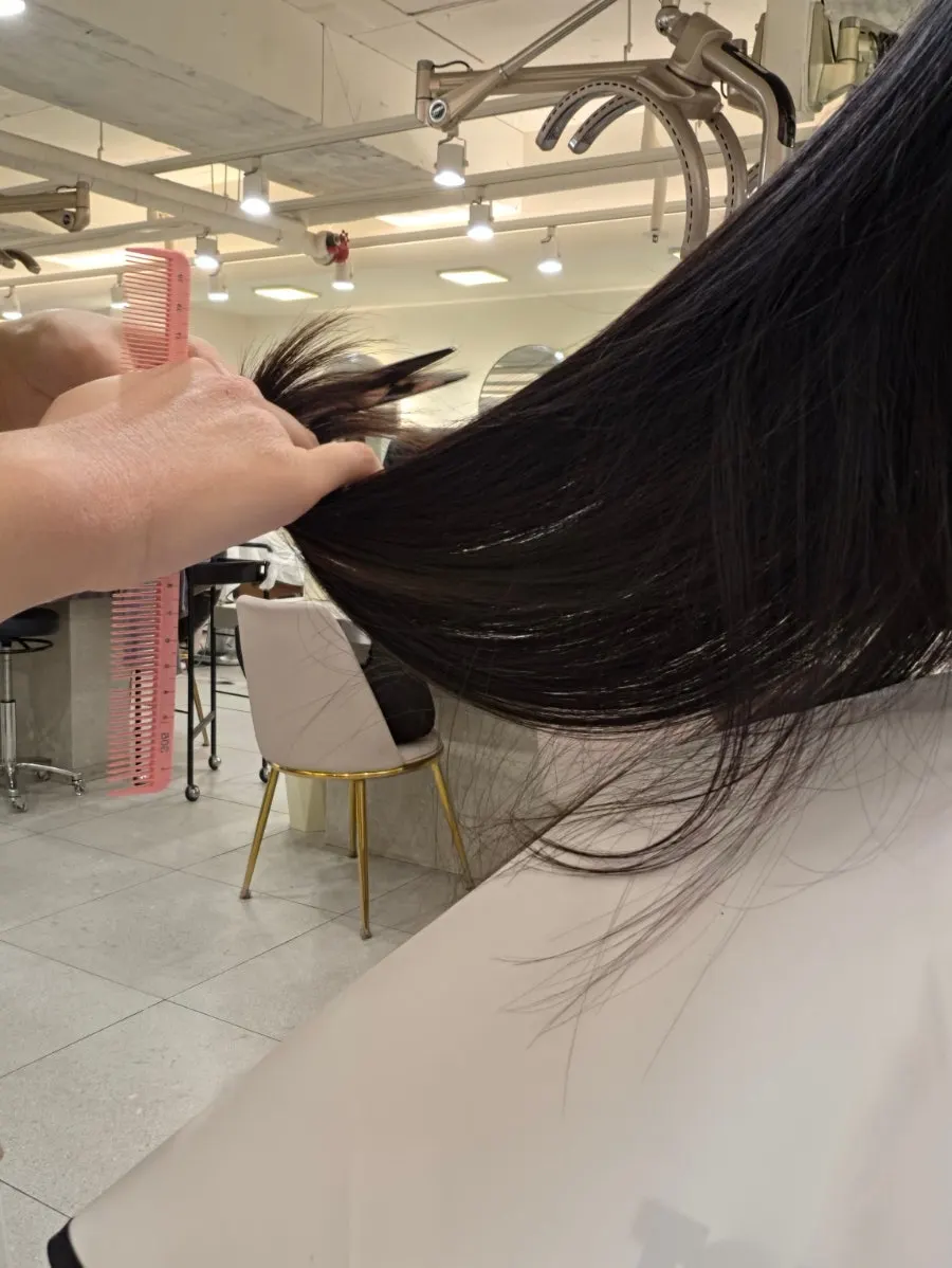 Cutting process to trim ends and heavy lines
