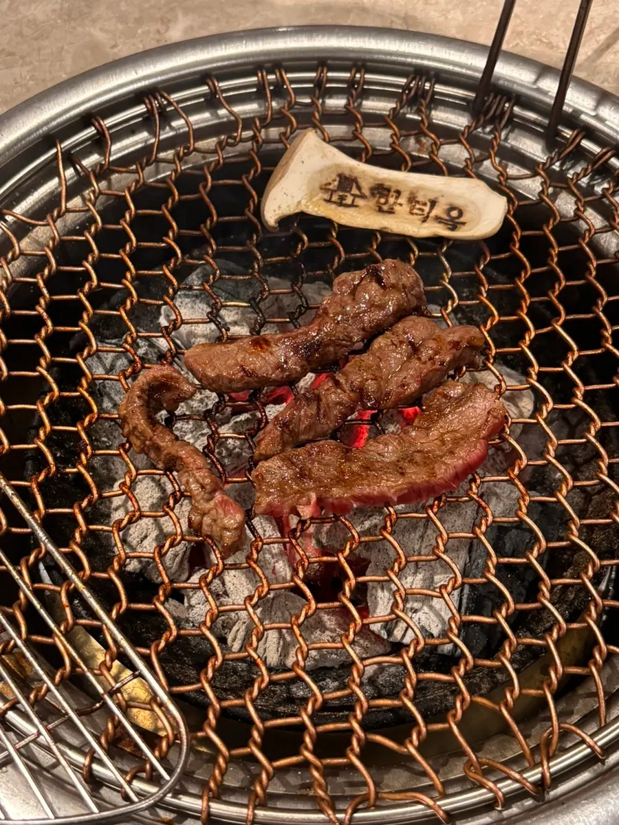 Beef rib meat grilling