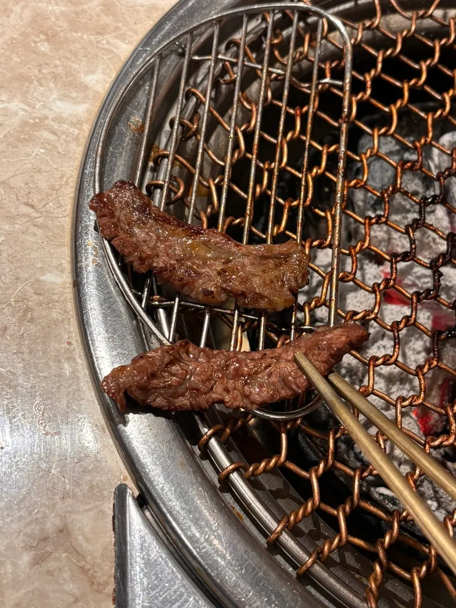 Perfectly grilled beef rib meat