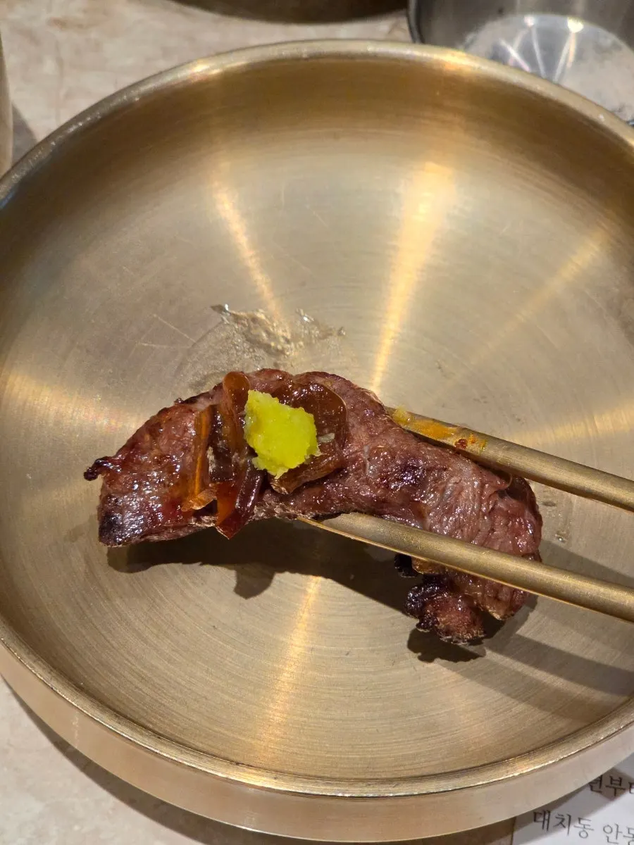 A medium-grilled piece of short rib