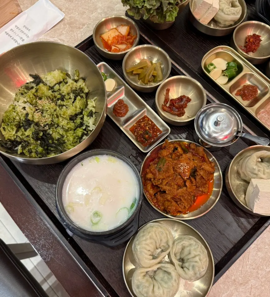 Two set meals laid out on the table