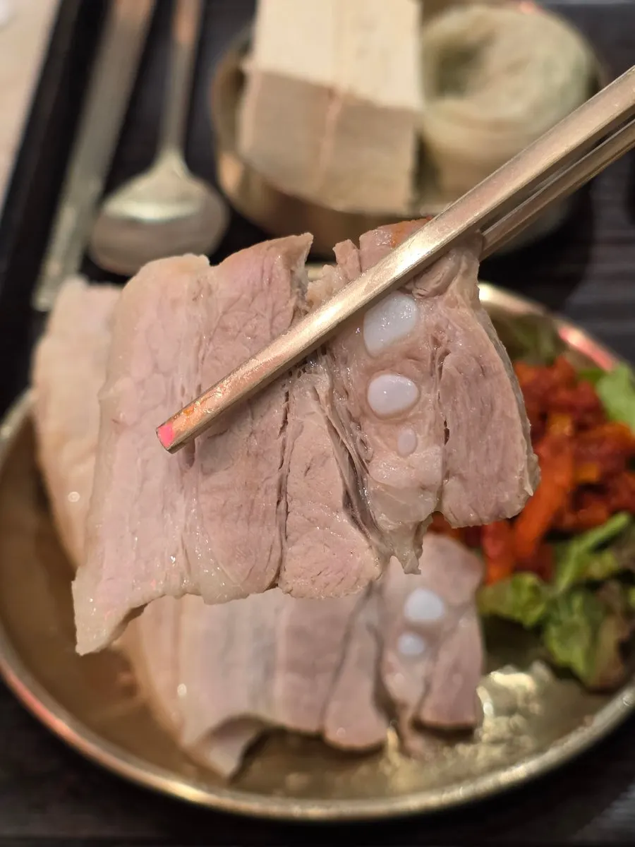 Bossam set plated for a solo meal