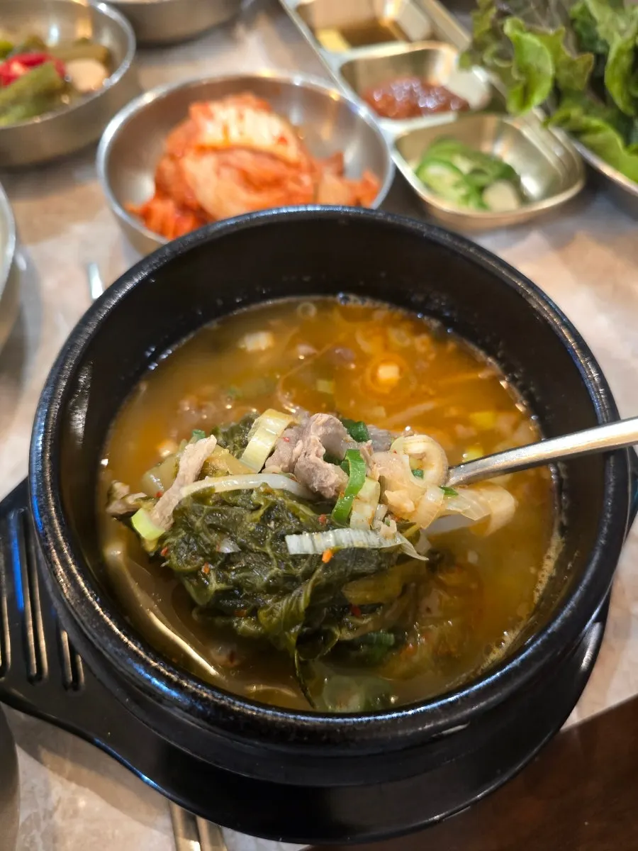 A bowl of Hantiok gukbap
