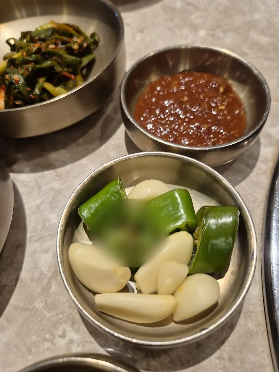 Table at the end of the meal at Hantiok