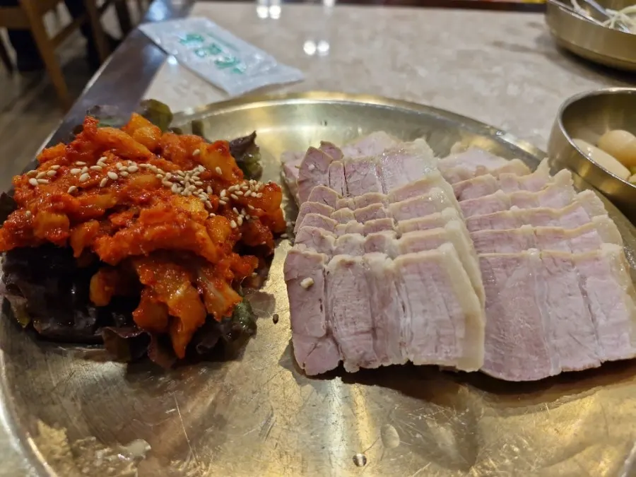 부드러운 보쌈 수육 클로즈업