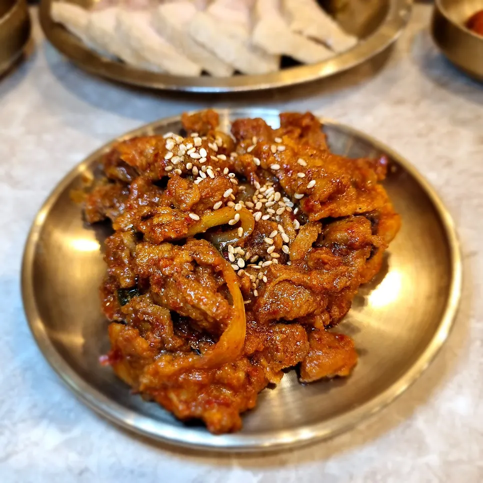 Stir-fried pork included in Hantiok's set menu