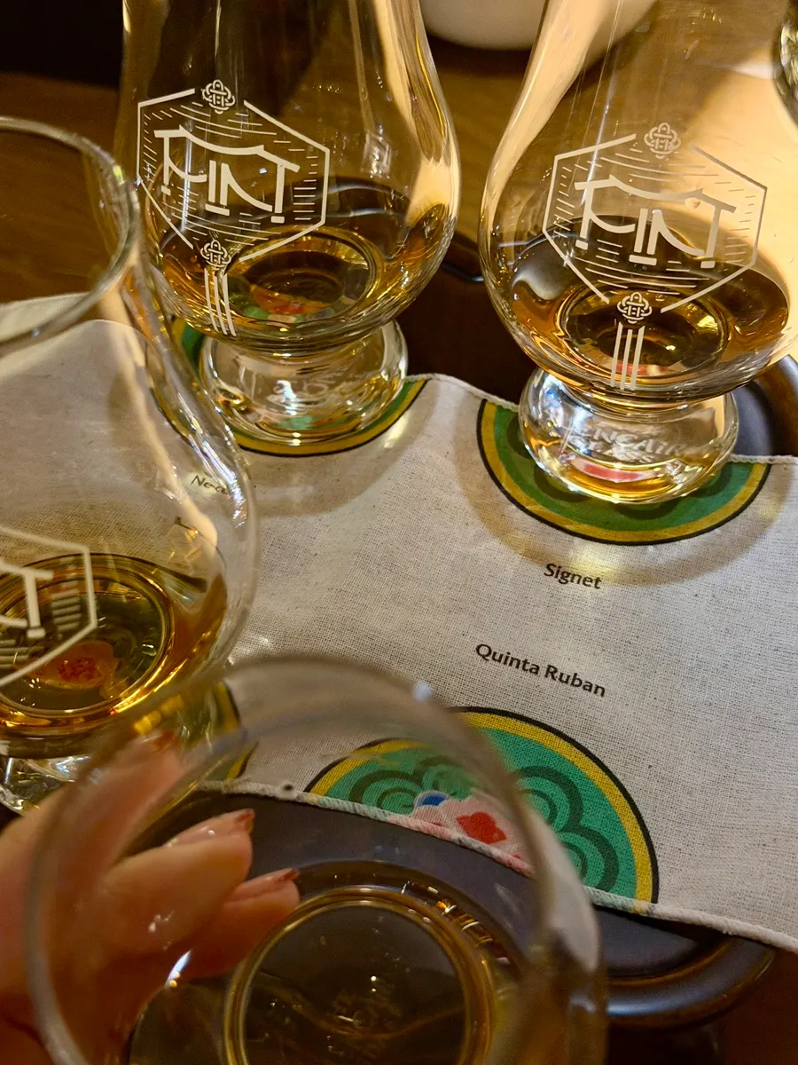 Four Glenmorangie whiskies lined up together