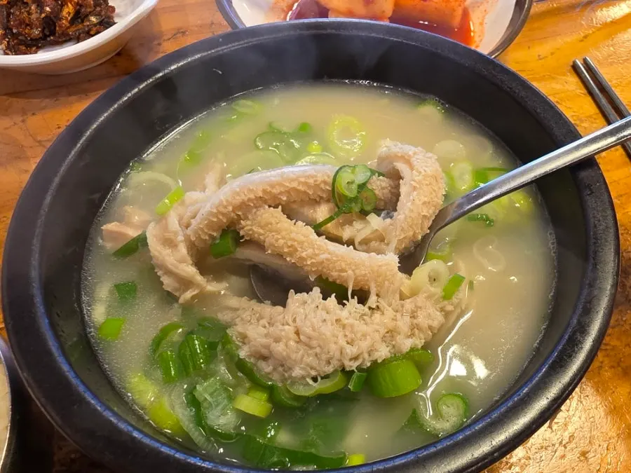 Long, large chunks of beef tripe