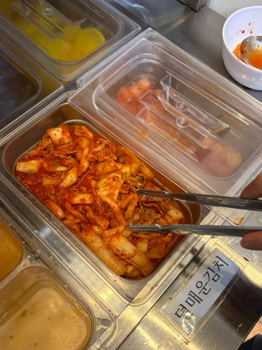 A plate of the mild kimchi
