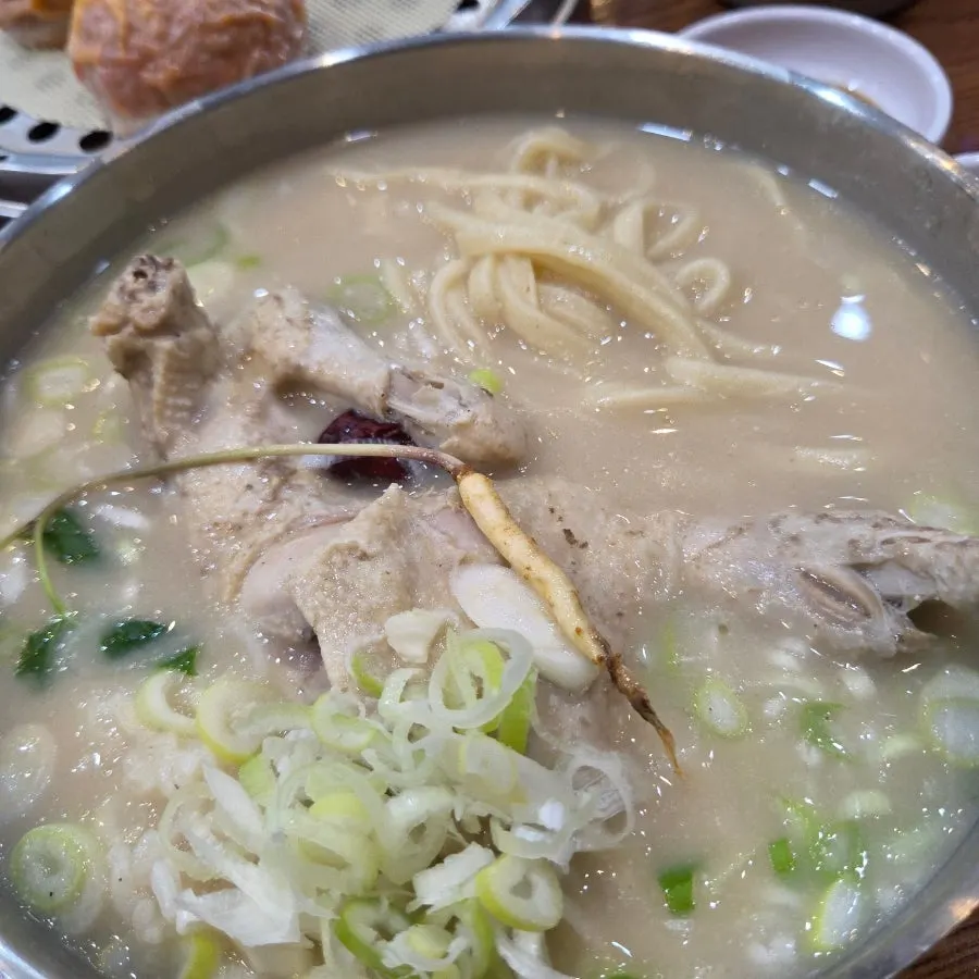 Tender chicken meat picked apart with chopsticks