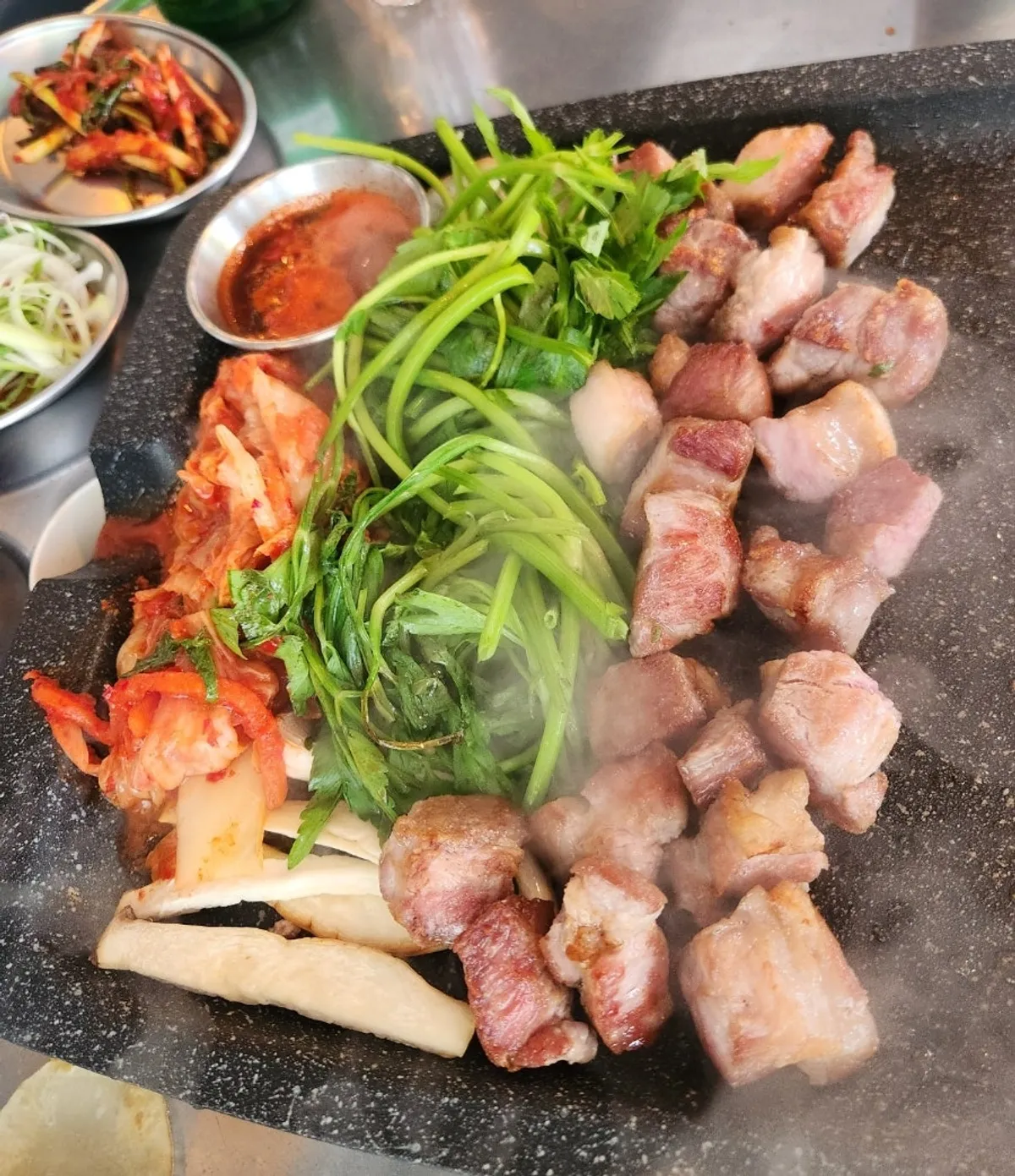 Visit to Gim Sukseong Hapjeong Branch for aged pork neck