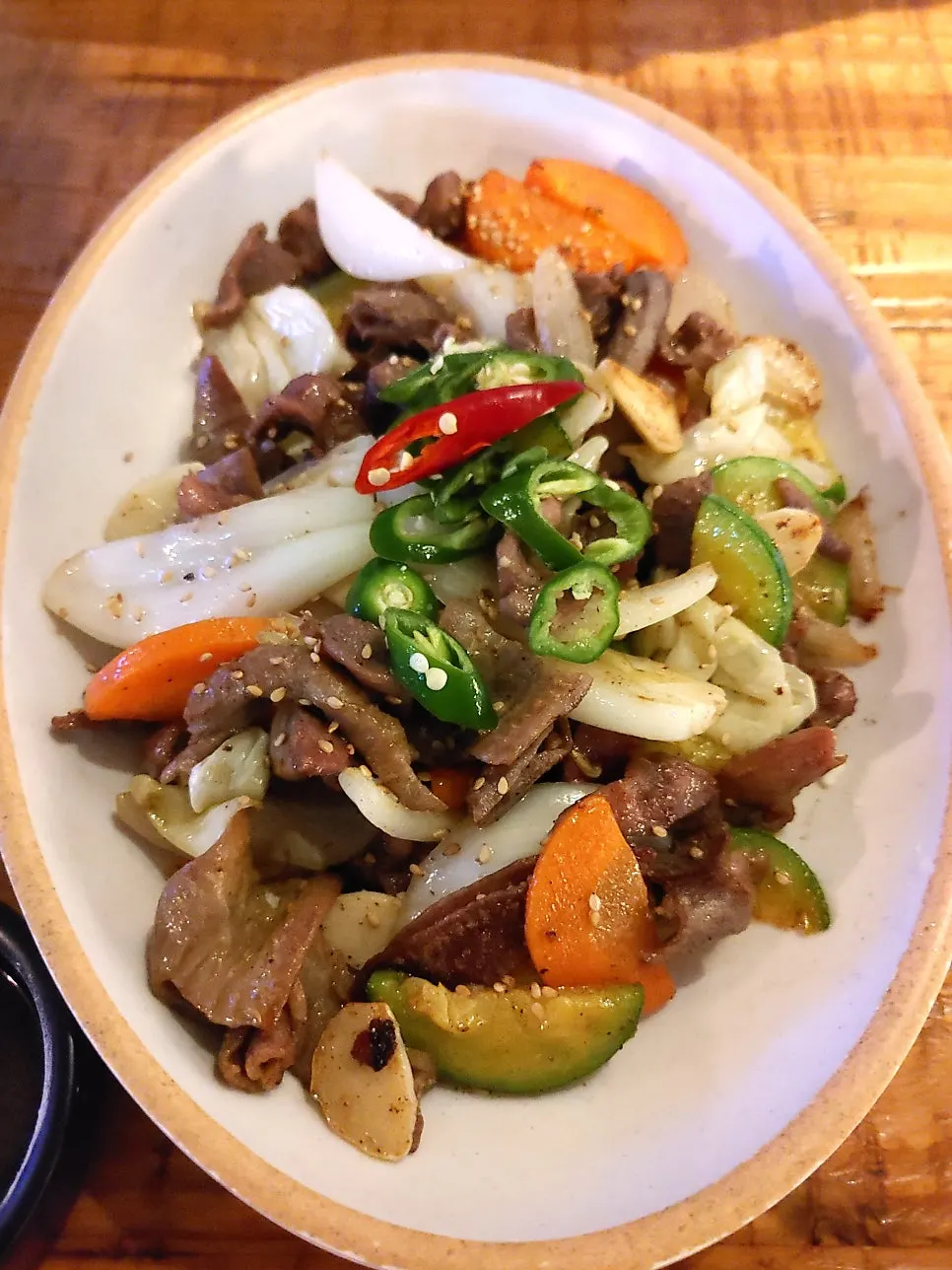 곱창똥집볶음 소금 한 접시