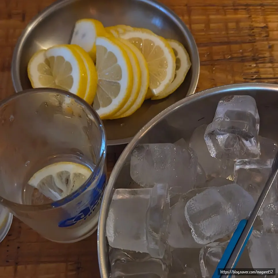 A glass of the homemade DIY soju highball