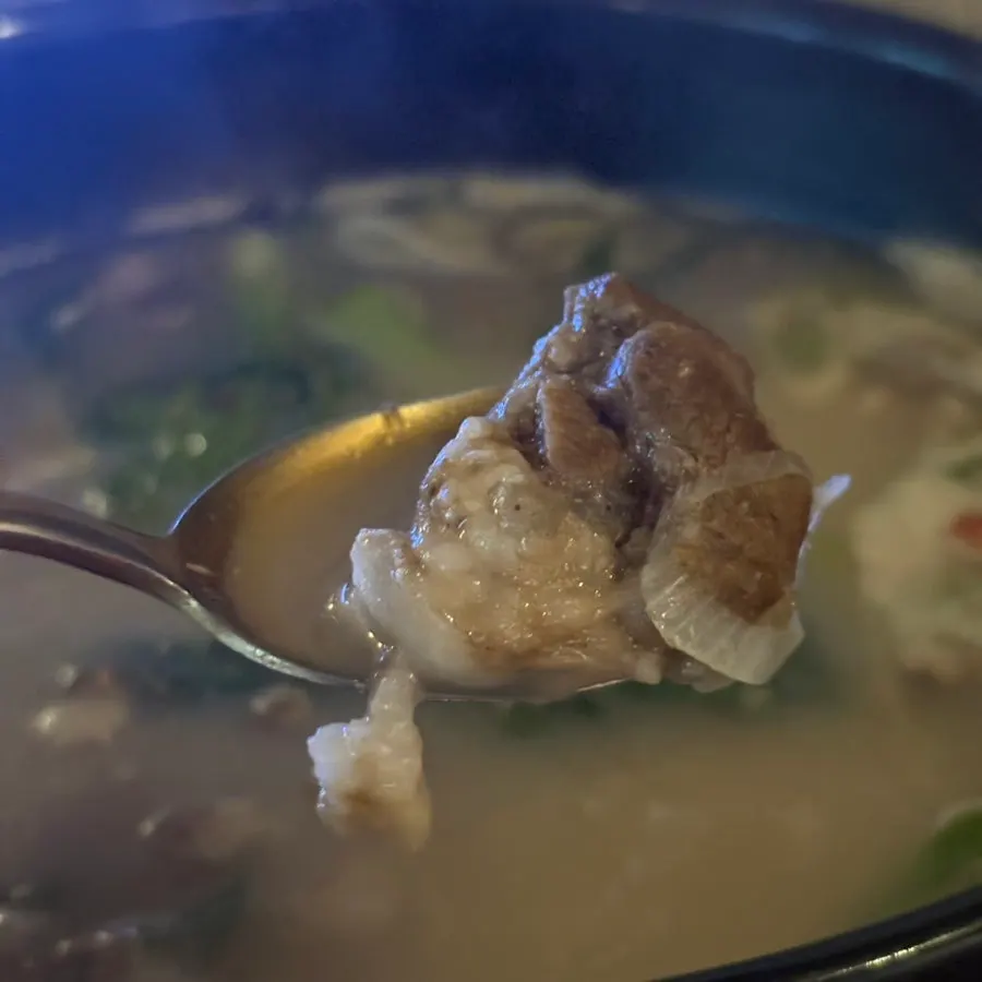 Korean beef tendon stew packed with tendon